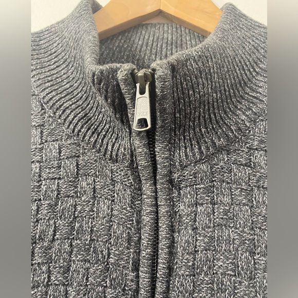 Emanuel Ungaro Cardigan sweater Jacket Sherpa Heathered Grey in size XL - Picture 5 of 11